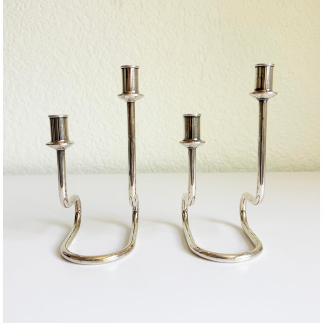 1960s Italian Candleholders by Gorham Maestri, a Pair For Sale - Image 9 of 12
