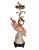 Metal Coral Colored Porcelain and Bronze Parrot Candlestick by Gand & C For Sale - Image 7 of 7