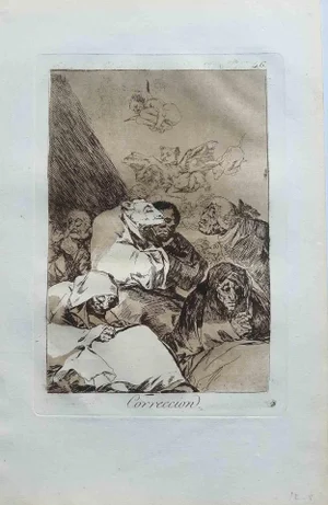 Francisco Goya, Correciòn, Original Etching, 1799