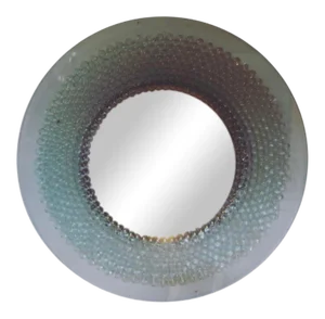 Italian Pietro Chiesa for Fontana Arte Attributed Round Glass Convex Mirror