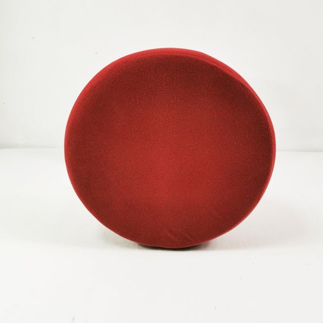Vintage Space Age Stool in Fabric and Metal, 1970s For Sale - Image 4 of 10