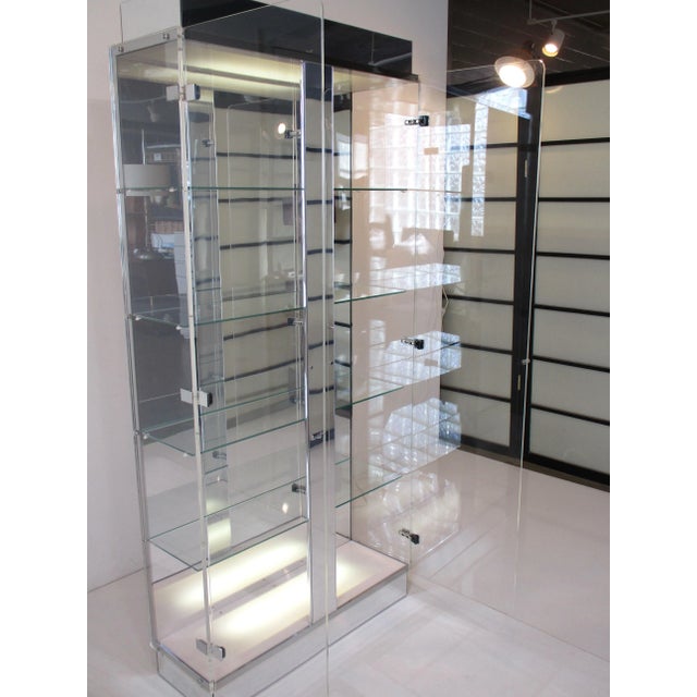 Charles Hollis Jones Lucite / Glass Cabinet For Sale - Image 11 of 13