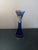1970s 1970s Hand Painted Czech Bohemian Cobalt Blue Glass Bud Vase For Sale - Image 5 of 6
