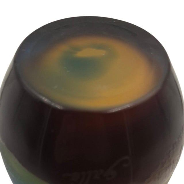 Antique Gallé Art Nouveau Cameo Glass Scenic Landscape Vase – Lifetime Period (Pre-1904) For Sale - Image 9 of 10