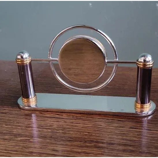 Vintage Christofle Silver Plated Art Deco Desk Clock For Sale - Image 9 of 12