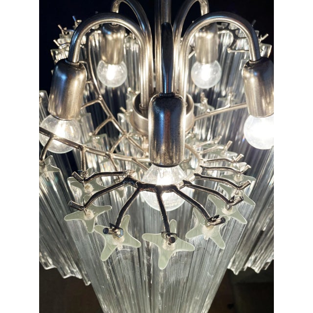 Modern Quadriedri Glass Chandelier, 1980s For Sale - Image 12 of 18