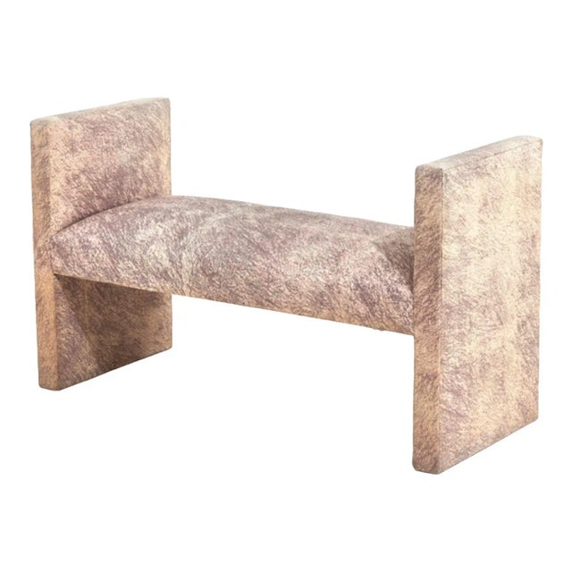 Peach Post Modern High Arm Bench by Directional, 1970 For Sale - Image 8 of 8