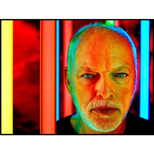 David gilmour - signed limited edition oversized print david gilmour, singer and guitarist of pink floyd album shoot for...