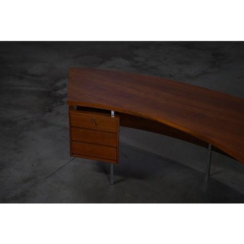 Brown Boomerang Desk from Pander, Netherlands, 1968 For Sale - Image 8 of 18