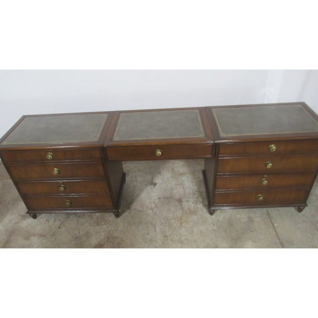 Kittinger Desk Details: Great Designer Piece/Quality Piece Amazing Leather Top Mahogany File Finished Back Can Be...