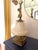 Rococo Oversized Vintage Hollywood Regency Opaline Glass Brass Cherub Table Lamps Restored - A Pair For Sale - Image 3 of 7
