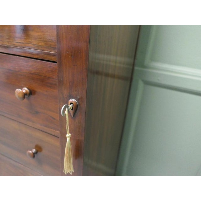 Brown Tall Victorian Wellington Chest Filing Cabinet For Sale - Image 8 of 9
