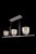 Deco style pendant fixture, three Murano shades.