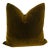 Plush Olive Brown Down Filled Mohair Pillow For Sale