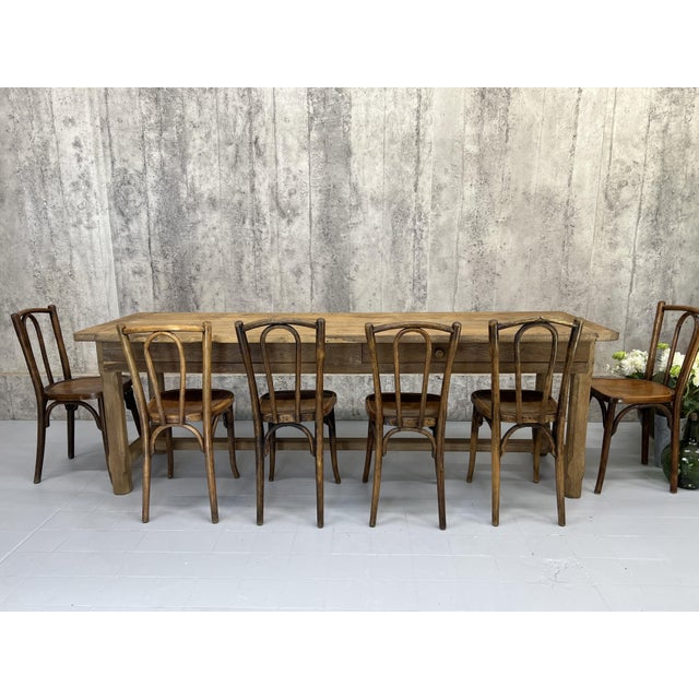 Brown French Burgundy Region Refectory Farmhouse Dining Table, 1940s For Sale - Image 8 of 10