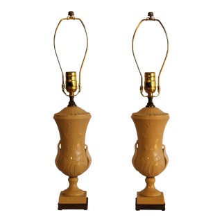 1930s Lenox China Lamps - a Pair For Sale