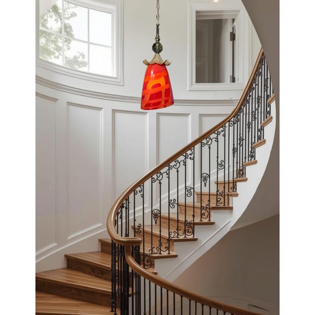 This exceptional Murano art glass piece is likely attributed to Fulvio Bianconi. This sculptural glass form has been...
