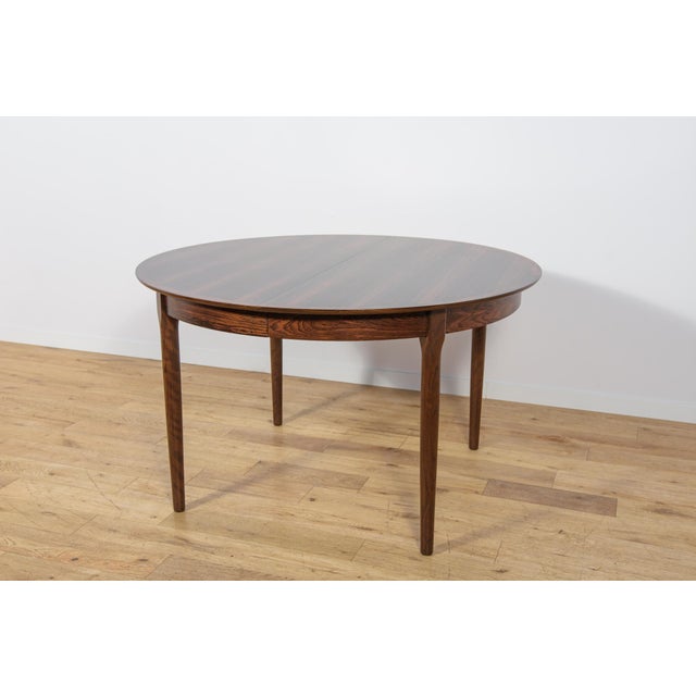 Mid-Century Round Rosewood Extendable Dining Table, Denmark, 1960s For Sale - Image 18 of 18