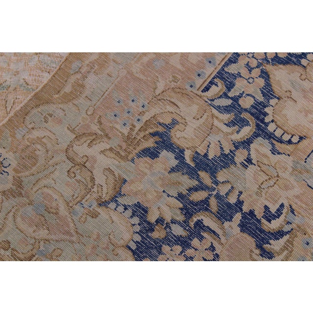 Textile Retro Persian Brown/Blue Wool Rug - 10'1'' X 12'9'' For Sale - Image 7 of 10
