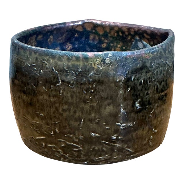 Vintage Handcrafted Abstract Ceramic Bowl For Sale
