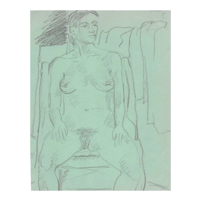 Seated Female Nude by James Bone For Sale