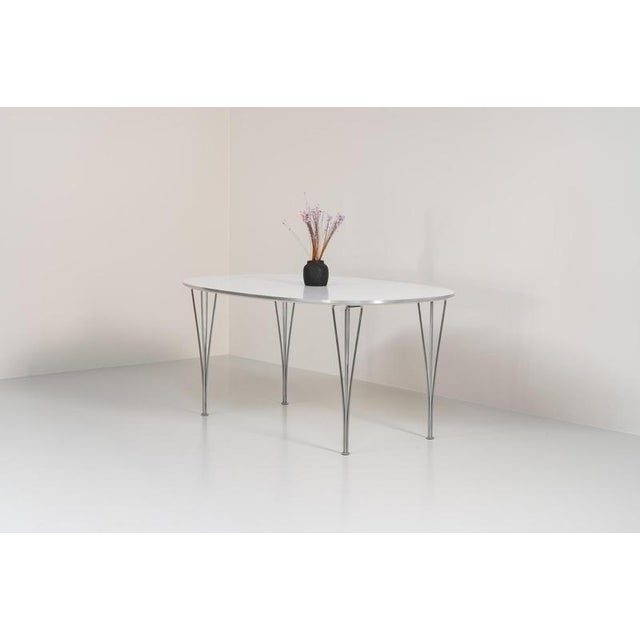 Superelipse dining table by Bruno Mathsson & Piet Hein for Fritz Hansen, Denmark, 1985 For Sale - Image 11 of 11