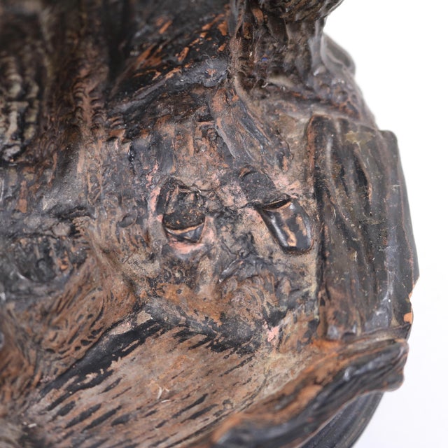 Antique Late 19th Century Redware Pottery Cigar and Match Holder Stamped L&c For Sale - Image 11 of 12