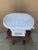 Wood A Palm Beach Icon | White Wicker Elephant Drinks Table, 1970s For Sale - Image 7 of 12