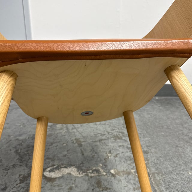 Stefan Diez for E15 Ch04 Houdini Oak + Leather Armchair For Sale - Image 12 of 12