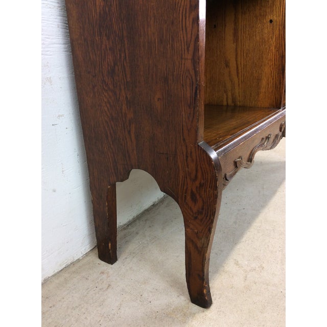 Antique Oak Side by Side With Bookcase and Drop Front Writing Desk For Sale - Image 11 of 12