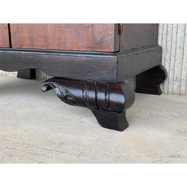 Pair of Early 20th Century Modern Front Nightstands with original Hardware For Sale - Image 14 of 18