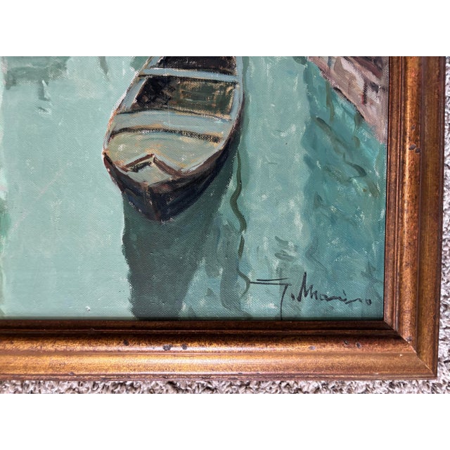 1950s Italian Oil Painting by Guiseppe Marino (1916-1975), Framed For Sale - Image 6 of 12