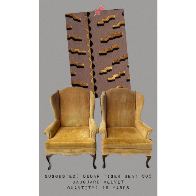 Pair of Vintage Queen Anne Style Wingback Chairs For Sale - Image 14 of 14