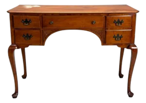 Queen Anne, Mahogany, Brass, Writing Desk, England, 1900s