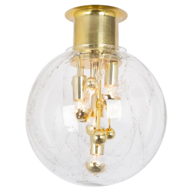 Large Sputnik Ball Flush Mount by Doria, 1970s For Sale