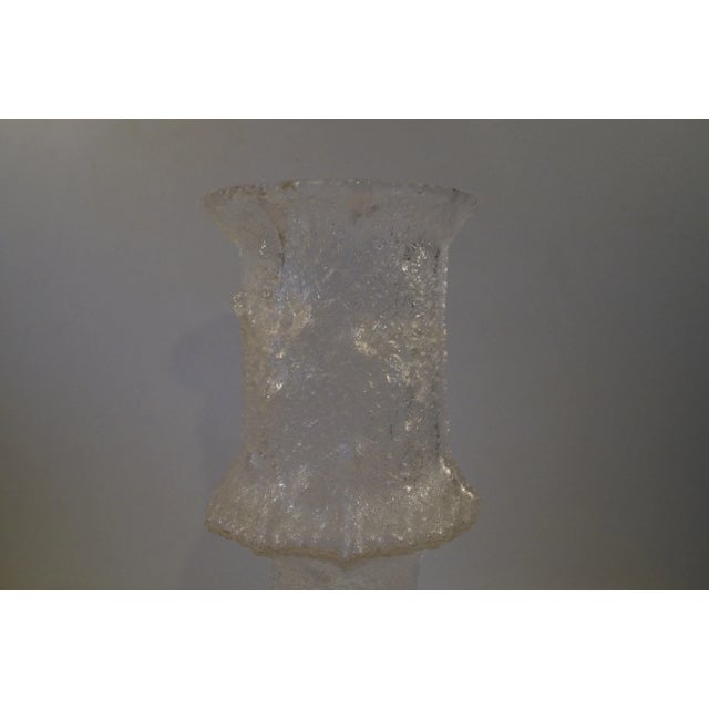 Glass Textured Modernist Glass Vase by Timo Sarpaneva for Iittala, 1960s For Sale - Image 7 of 11