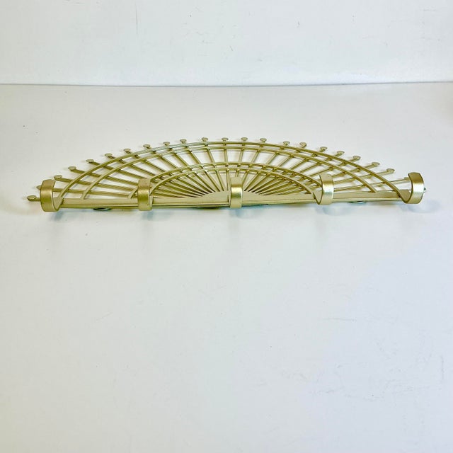 1980s Vintage Hollywood Regency Boho Chic Sunburst Wall Hook. For Sale - Image 4 of 9