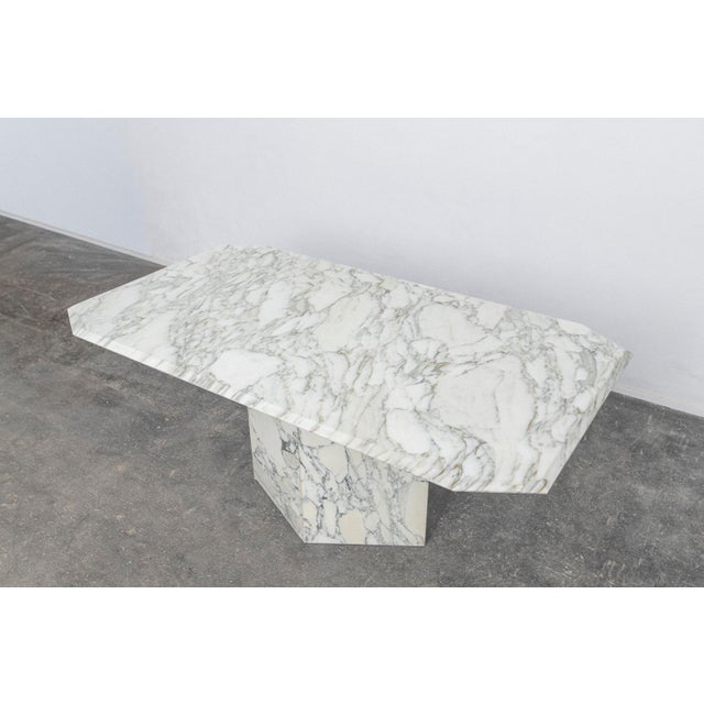 Contemporary Dining Table in Marble Stone For Sale - Image 3 of 7