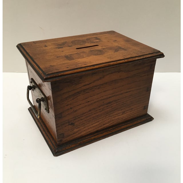 Antique Oak Church Collection Box Chairish