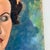 Paper Vintage Oil Painting Portrait Female Woman Funky Judgey Side Eye Signed Y Rubin For Sale - Image 7 of 9