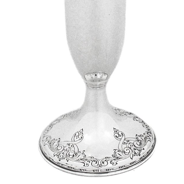 1910s Baltimore Silver Company Sterling Silver Trumpet Vase For Sale - Image 4 of 6