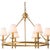 This ALOADECOR statement chandelier is finished in warm brass and accented with natural alabaster finials. Six tapered...