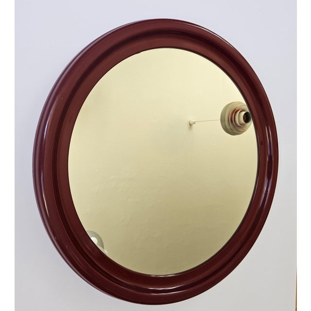 Mid-Century Round Wall Mirror from Syla, France, 1970s For Sale - Image 4 of 12