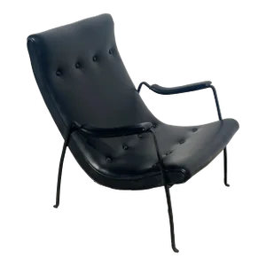 1950s Scoop Chair With Arms Attributed to Milo Baughman