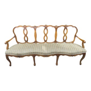 1800’s French Settee Loveseat Sofa Antique For Sale