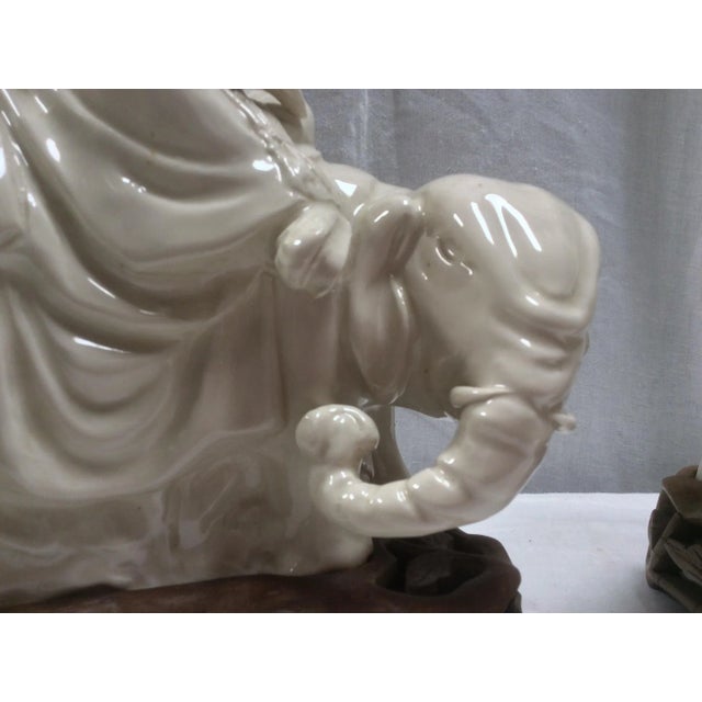 White Antique Chinese Blanc De Chine Porcelain Figures - a Pair For Sale - Image 8 of 11