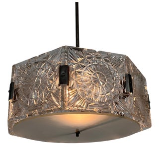 Mid-Century Modern Glass Pendant Light by Kamenicky Senov, 1970s For Sale