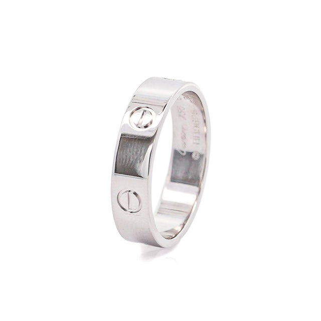 Modern Cartier Love Band 18k White Gold 6mm Men's Band Size 12.5 Ring For Sale - Image 3 of 6