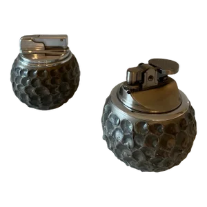 Vintage Norwegian Textured Pewter Lighter by Perletinn