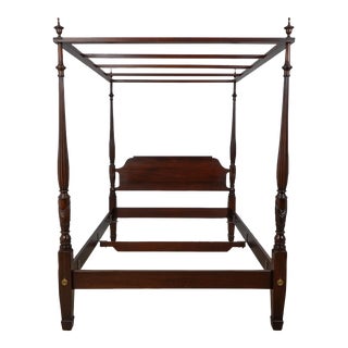 Statton Queen Size Cherry Full Canopy Bed For Sale